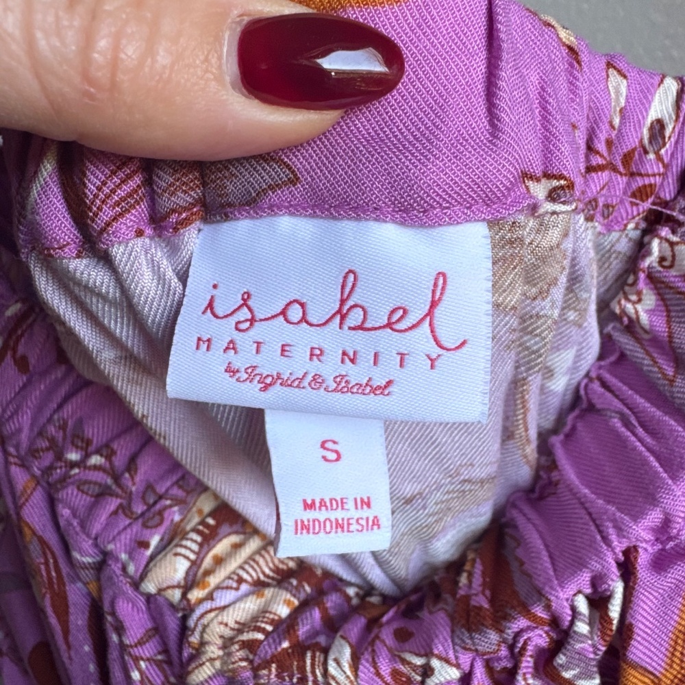Isabel Maternity by Ingrid & Isabel Elbow Sleeve Jamaica Sz S - Picture 5 of 5